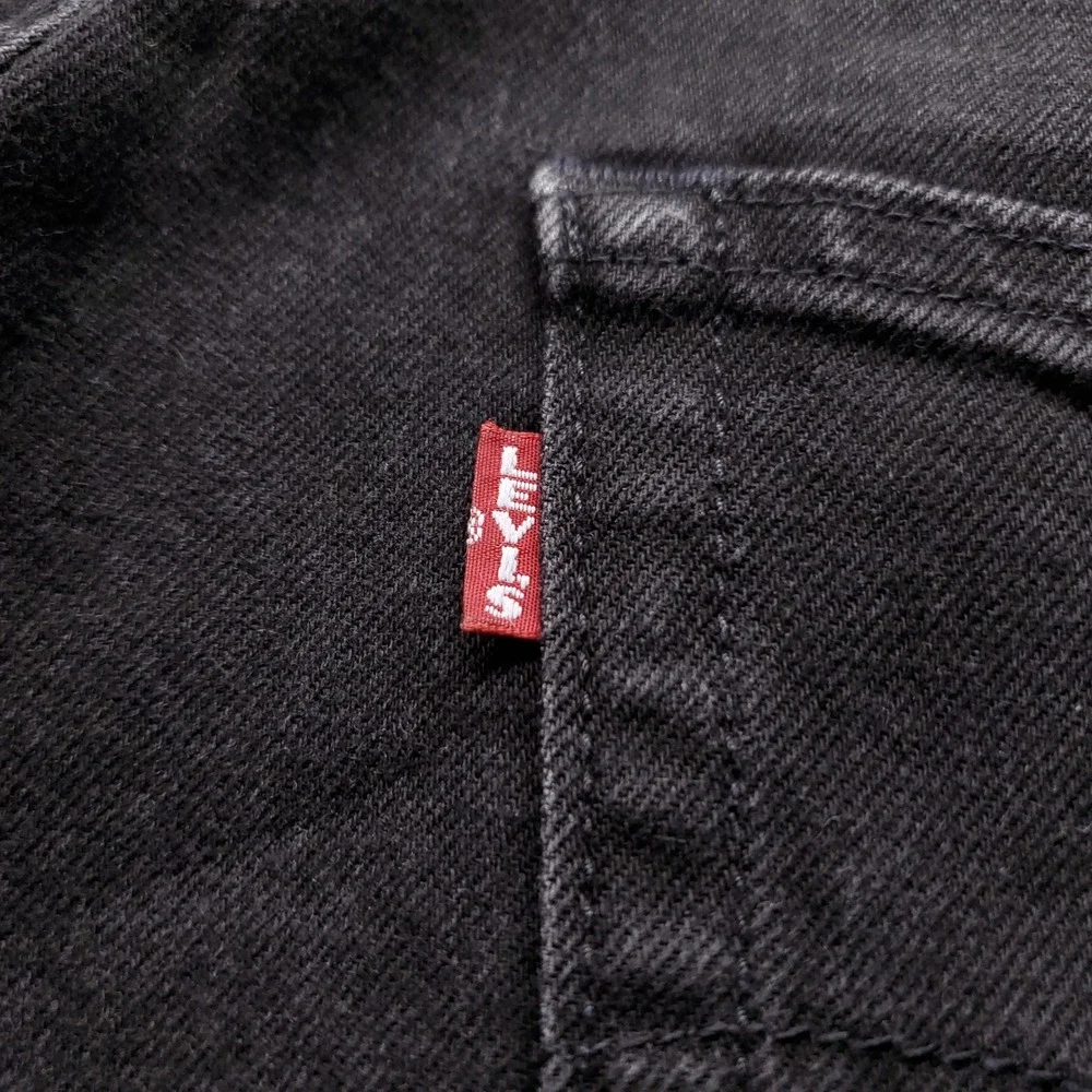 Levi's Premium 502 Tapered Jeans Men 32x32 Black Stretch Big E Modern Casual